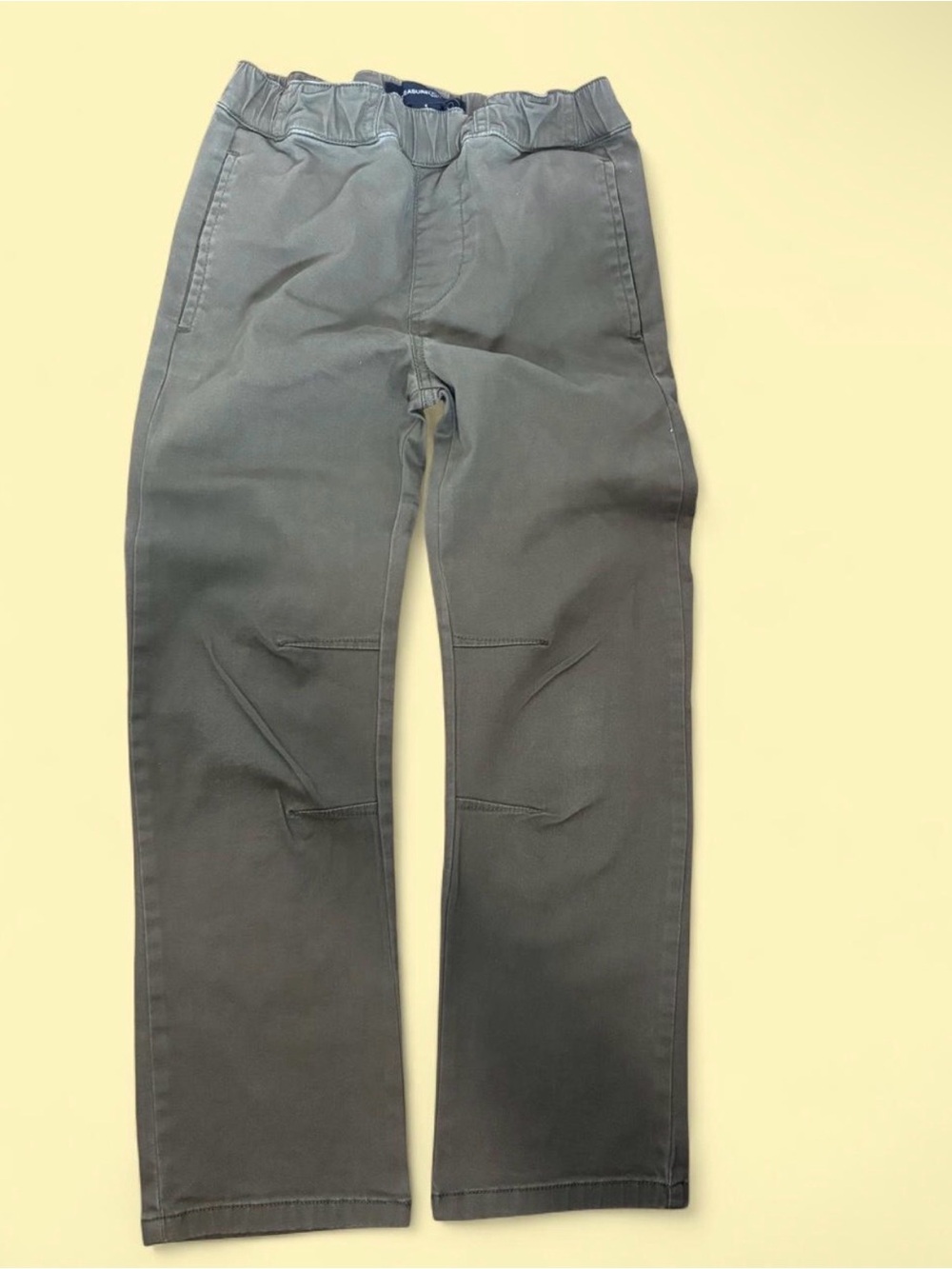 Kids Olive Green Straight-Leg Pants